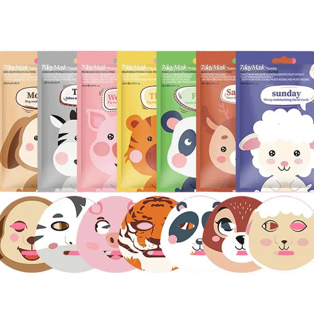 Niedliche Cartoon Gesichtsmaske Feuchtigkeitsmaske Feuchtigkeitsmaske Zarte Haut Maske Hund Panda Schwein Tiermaske Hautpflege