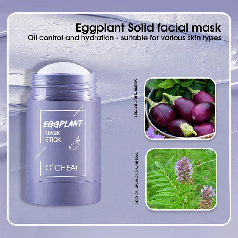 Feste Gesichtsmaske Stick Grüner Tee Honig Pfirsich Reinigung Pore Feuchtigkeitsspendend Lange Kohle Aubergine Schlamm Film