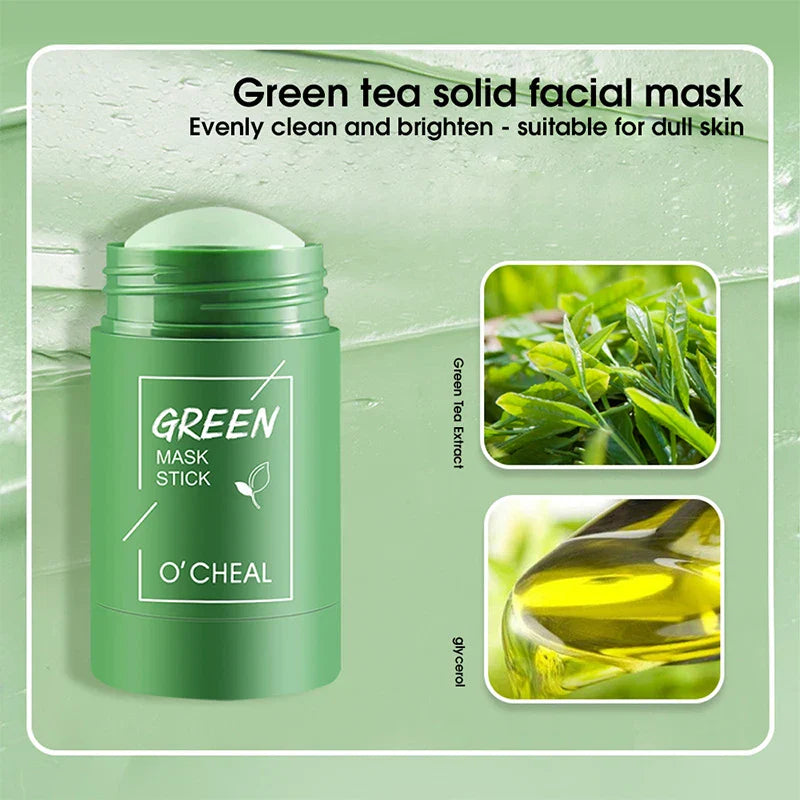 Feste Gesichtsmaske Stick Grüner Tee Honig Pfirsich Reinigung Pore Feuchtigkeitsspendend Lange Kohle Aubergine Schlamm Film