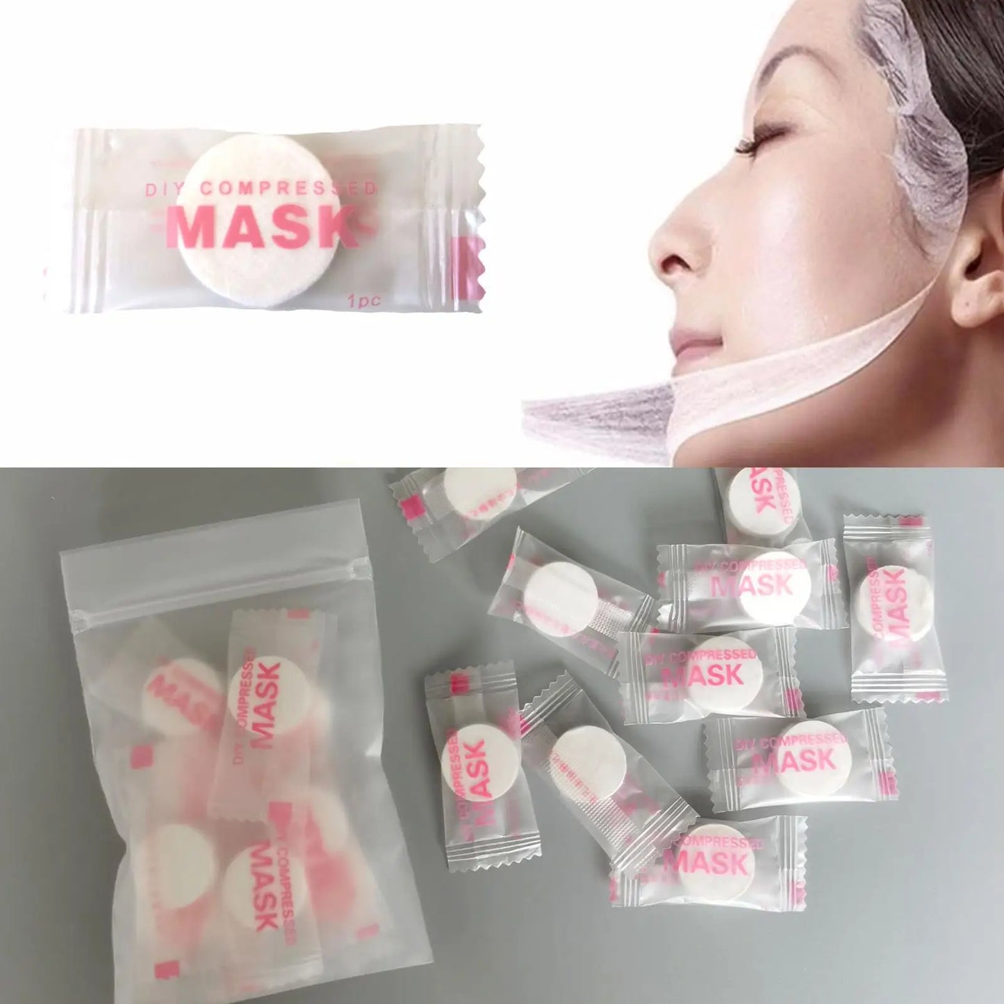 NEW High-End 30/50PCS Einweg-Kompressions-Gesichtsmaske Tragbare nicht gewebte Gesichtsmaske Gesichtstuch Münze Baumwolle eingewickelt Tücher