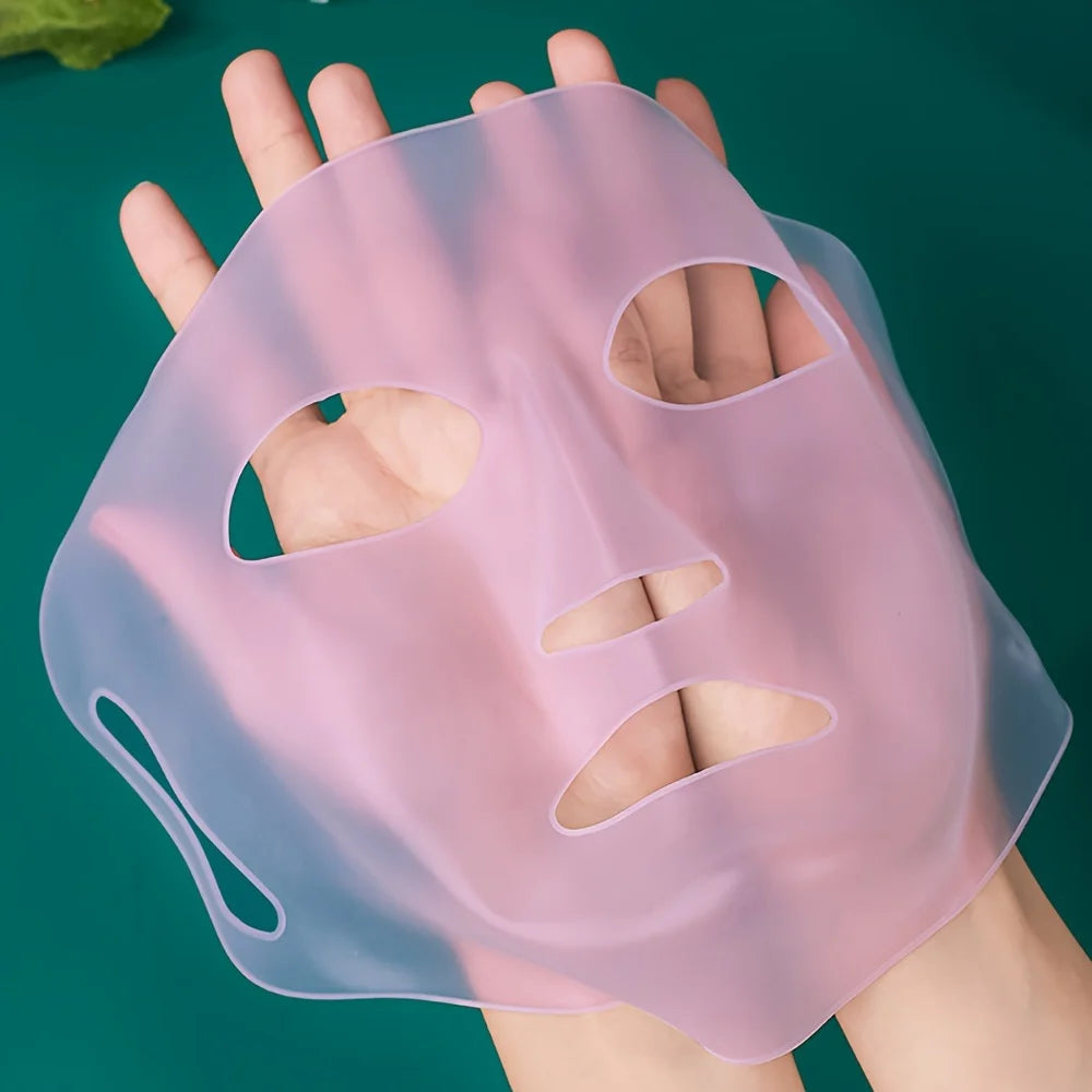 1pcs Silikon Gesichtsmaske feuchtigkeitsspendende Maske Abdeckung Anti-Verdunstung Beauty Facial Tool wiederverwendbare Maske Fixierung Abdeckung