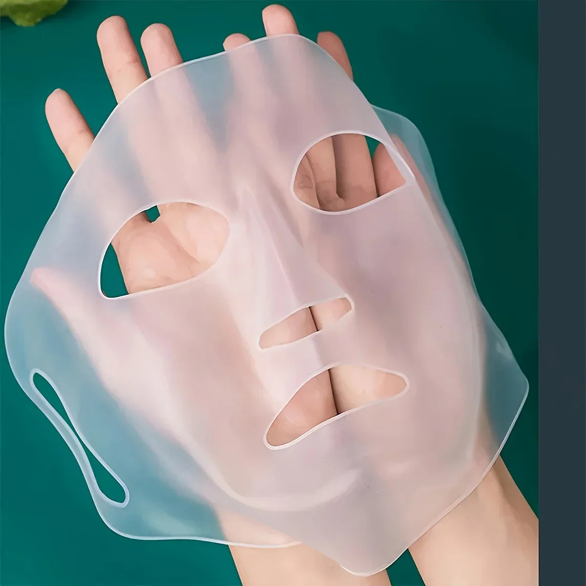 1pcs Silikon Gesichtsmaske feuchtigkeitsspendende Maske Abdeckung Anti-Verdunstung Beauty Facial Tool wiederverwendbare Maske Fixierung Abdeckung