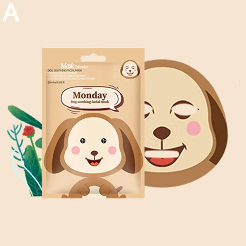 Niedliche Cartoon Gesichtsmaske Feuchtigkeitsmaske Feuchtigkeitsmaske Zarte Haut Maske Hund Panda Schwein Tiermaske Hautpflege