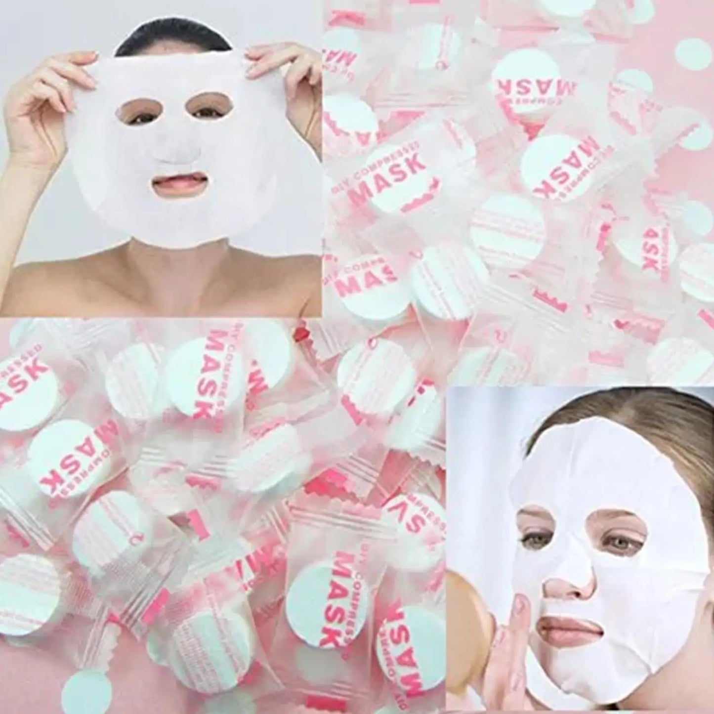 NEW High-End 30/50PCS Einweg-Kompressions-Gesichtsmaske Tragbare nicht gewebte Gesichtsmaske Gesichtstuch Münze Baumwolle eingewickelt Tücher