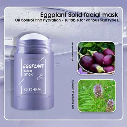 Feste Gesichtsmaske Stick Grüner Tee Honig Pfirsich Reinigung Pore Feuchtigkeitsspendend Lange Kohle Aubergine Schlamm Film