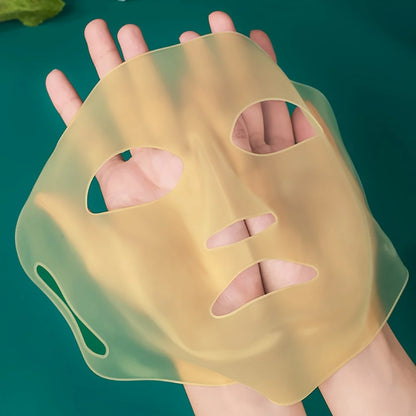 1pcs Silikon Gesichtsmaske feuchtigkeitsspendende Maske Abdeckung Anti-Verdunstung Beauty Facial Tool wiederverwendbare Maske Fixierung Abdeckung