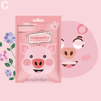 Niedliche Cartoon Gesichtsmaske Feuchtigkeitsmaske Feuchtigkeitsmaske Zarte Haut Maske Hund Panda Schwein Tiermaske Hautpflege