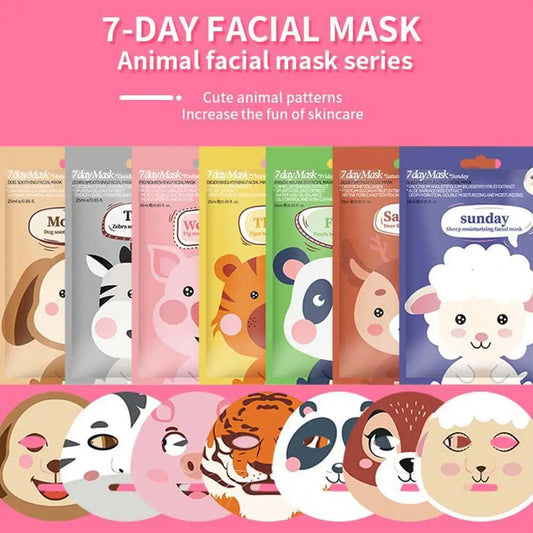 Niedliche Cartoon Gesichtsmaske Feuchtigkeitsmaske Feuchtigkeitsmaske Zarte Haut Maske Hund Panda Schwein Tiermaske Hautpflege