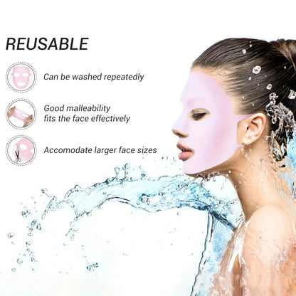 1pcs Silikon Gesichtsmaske feuchtigkeitsspendende Maske Abdeckung Anti-Verdunstung Beauty Facial Tool wiederverwendbare Maske Fixierung Abdeckung
