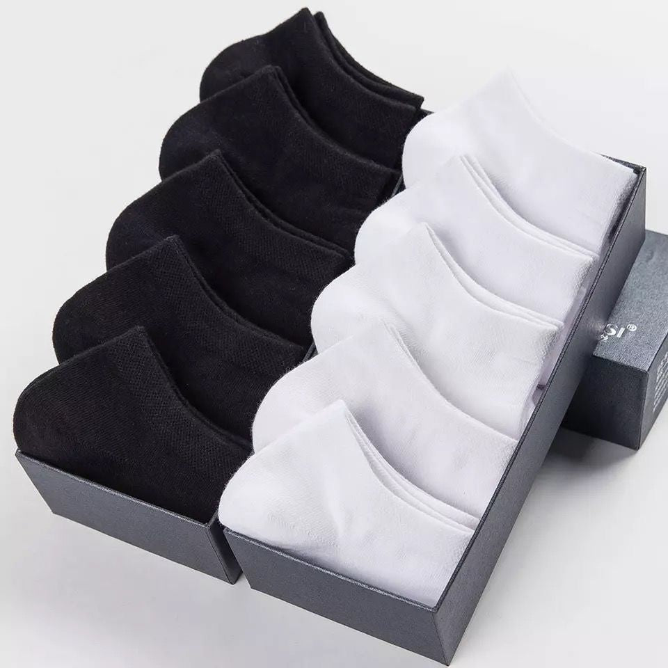 5 Paar/Los Low Cut Herren Socken Solid Color Schwarz Weiß Grau Atmungsaktiv Baumwolle Sport Socken Männlich Kurz Socken Frauen Männer