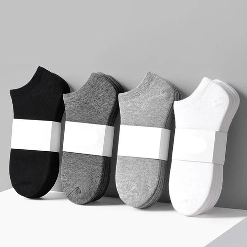 5 Paar/Los Low Cut Herren Socken Solid Color Schwarz Weiß Grau Atmungsaktiv Baumwolle Sport Socken Männlich Kurz Socken Frauen Männer