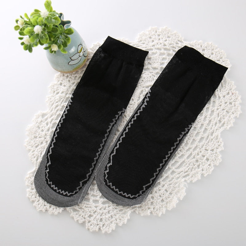 10Paare Hochwertige Damen Socken Samt Seide Frühling Sommer Socken Atmungsaktive Weiche Baumwolle Boden Wicking Rutschfeste Kurze Socke