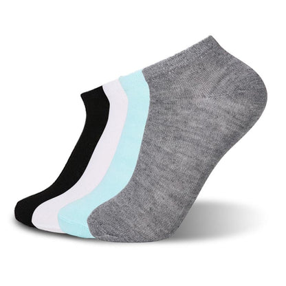 7 Paar Damen Baumwollsocken Atmungsaktiv Solide Farbe Bequem Weiß Schwarz Grau Weich Einfach Mode Knöchel Socken