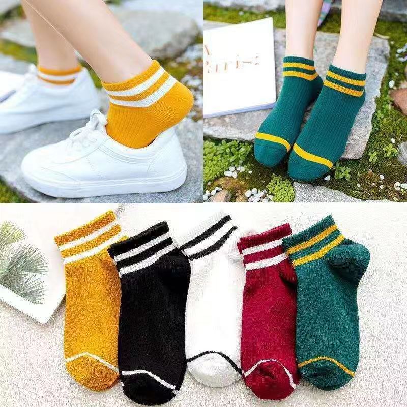 5 Paar Socken Sets Frauen Elegant Retro Polyester Baumwolle Low Tube Frauen Socken Atmungsaktiv Japanischen Stil Casual Baumwolle Kurze Socke