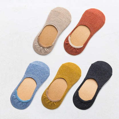 5 Paar Frühling Sommer Frauen Socken Solid Farbe Mode Wild Shallow Mouth Mädchen Weiblich Invisible No Show Slipper Socken