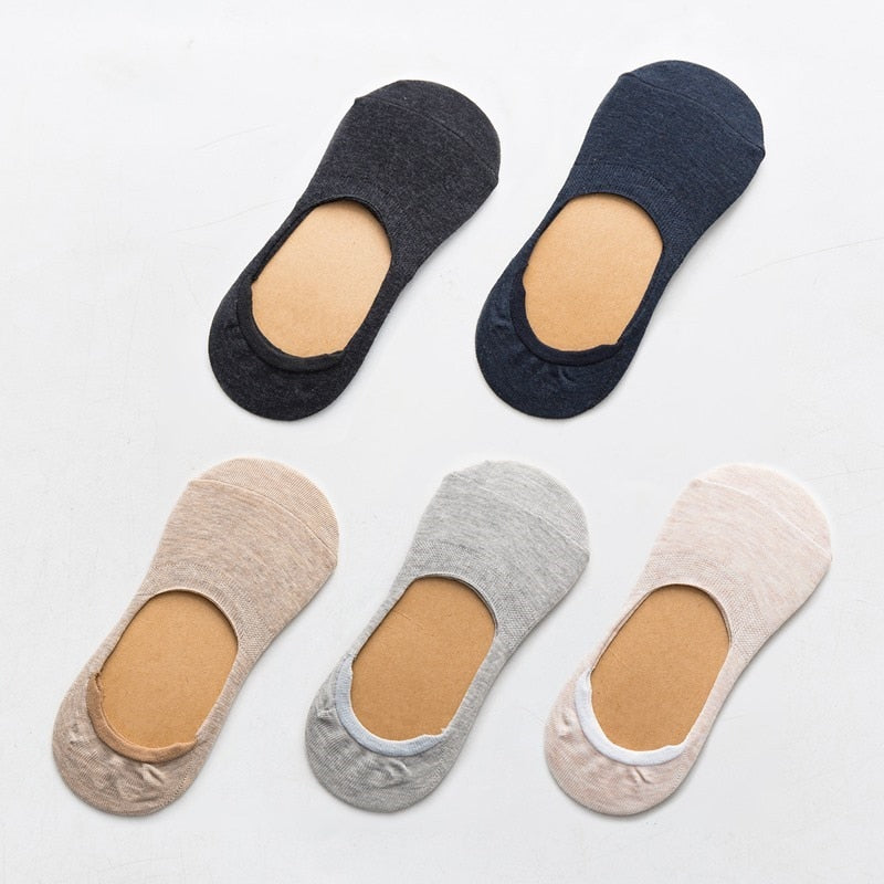 5 Paar Frühling Sommer Frauen Socken Solid Farbe Mode Wild Shallow Mouth Mädchen Weiblich Invisible No Show Slipper Socken